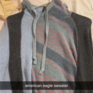 American Eagle Outfitters Multicolor Striped Hoodie Sweater